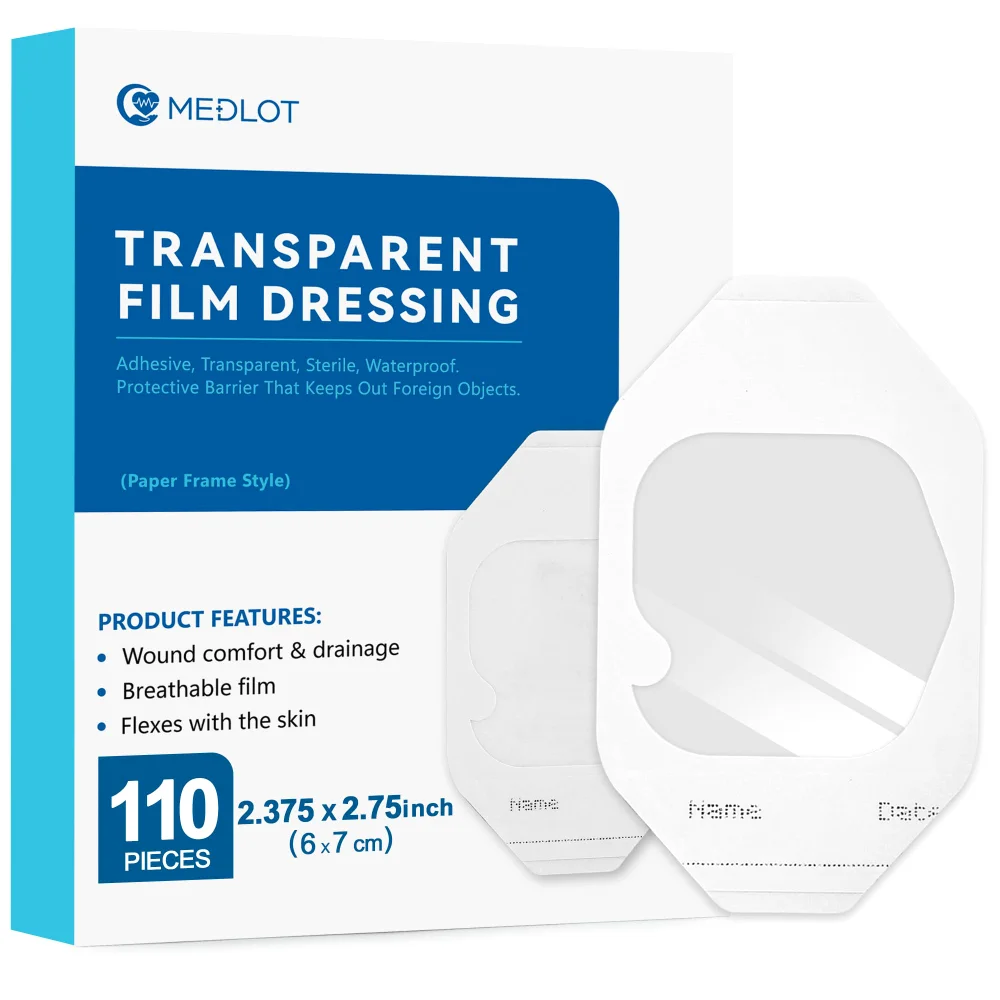 LotFancy Transparent Film Dressing, 2.37x2.75 in, 110-pack